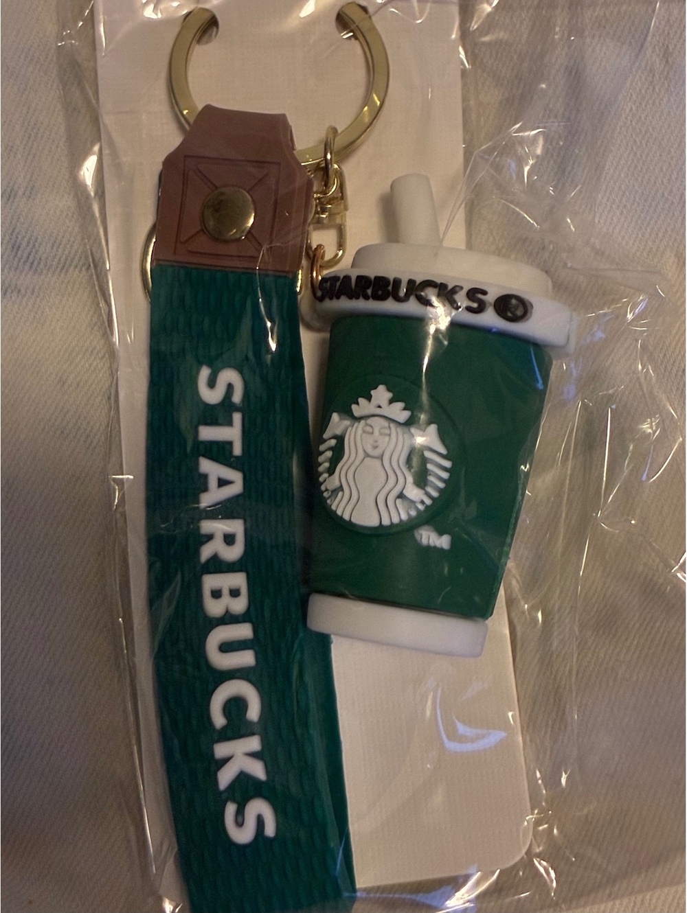 Starbucks 3D Coffee Cup Keychain with Logo Strap | Pick Your Style New